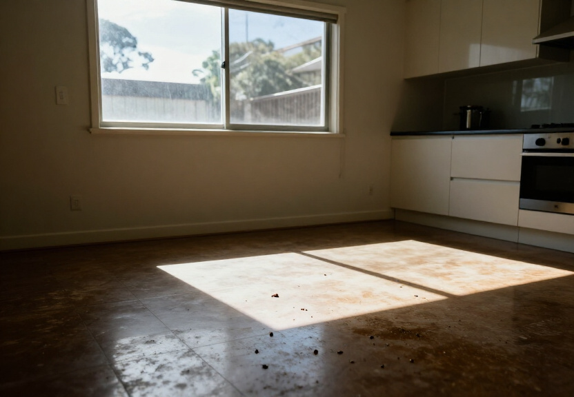 Rodent infestation in a Whale Beach holiday rental before treatment